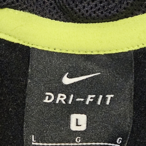 Nike Dri Fit Black, Grey, Neon Green Zipup Sweater - Picture 8 of 14